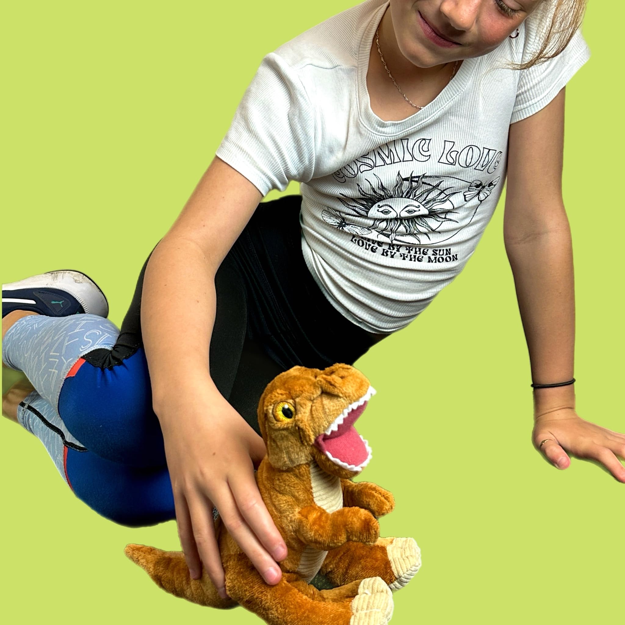Premium 100% Recycled Plush Eco-Friendly Dog Toys - Tyrannosaurus Rex Dinosaur Chew Toy for Aggressive Chewers | Perfect for Indoor Play, Outdoor Adventures & Training Rewards