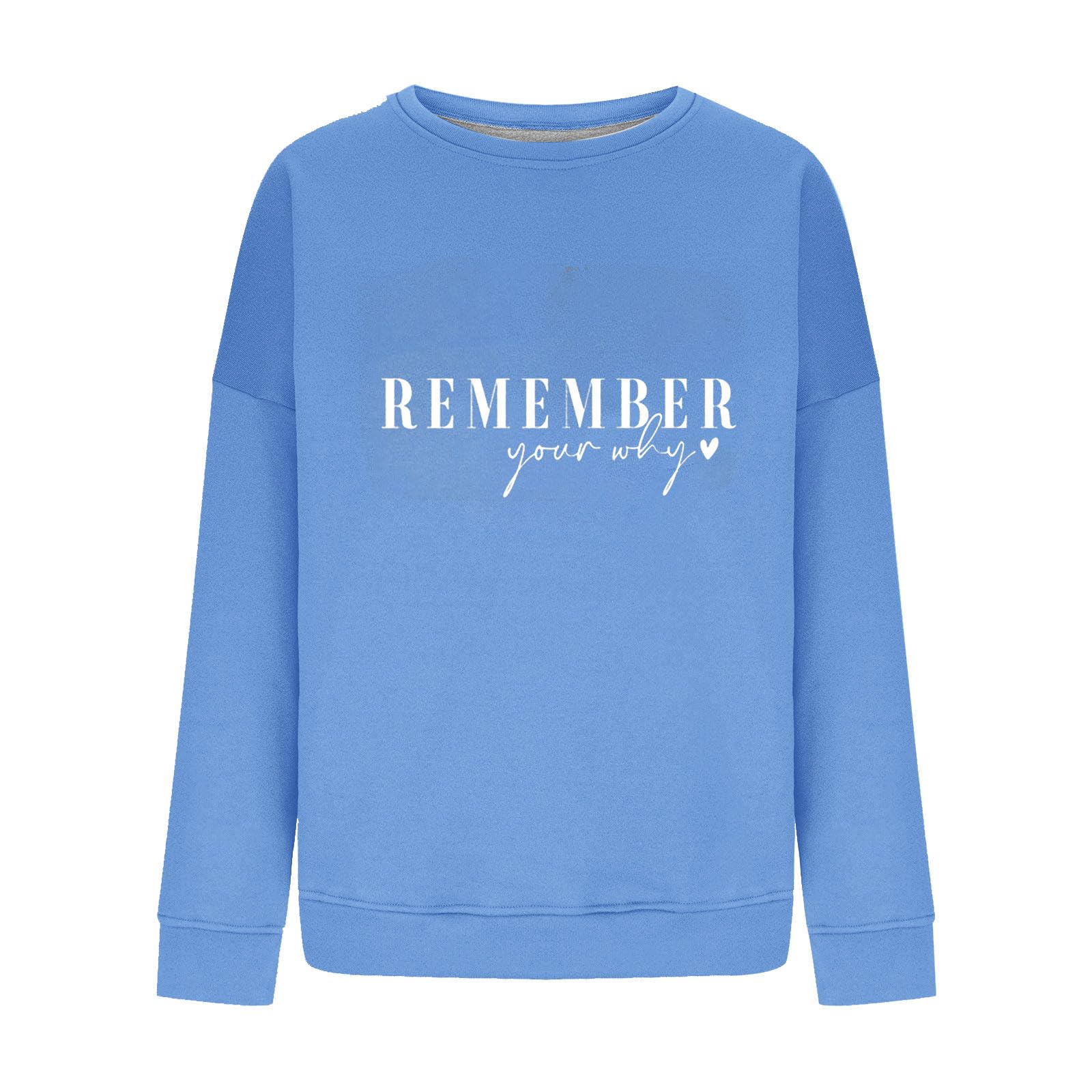 Ceboyel Oversized Pullover Sweater - Remember Your Why Letter Print Hoodie, Trendy Fall Winter Clothing 2023 for Casual Outings and Cozy Evenings