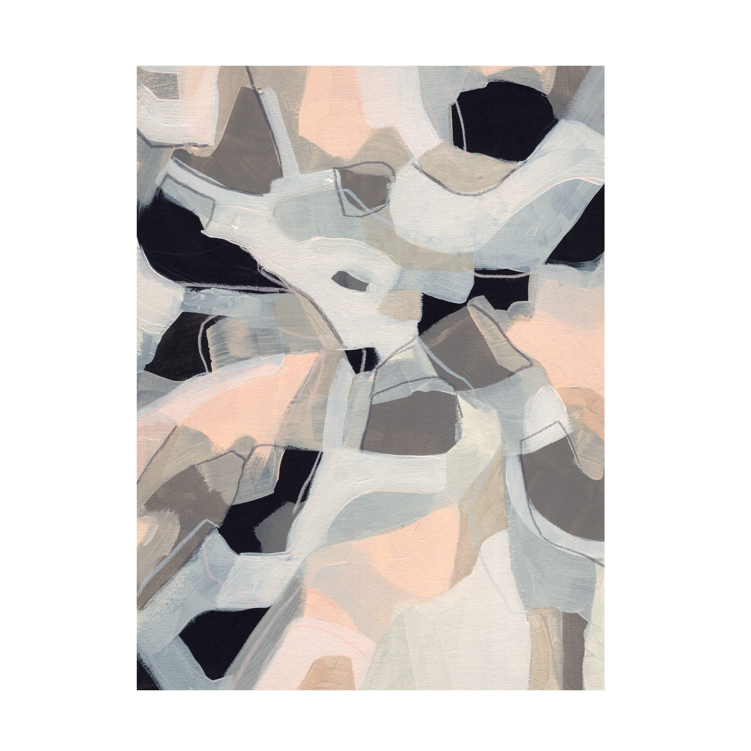 Trademark Fine Art 'Puzzle Field II' Abstract Canvas Wall Art Print by June Erica Vess - Modern Home Decor for Living Room, Bedroom & Office