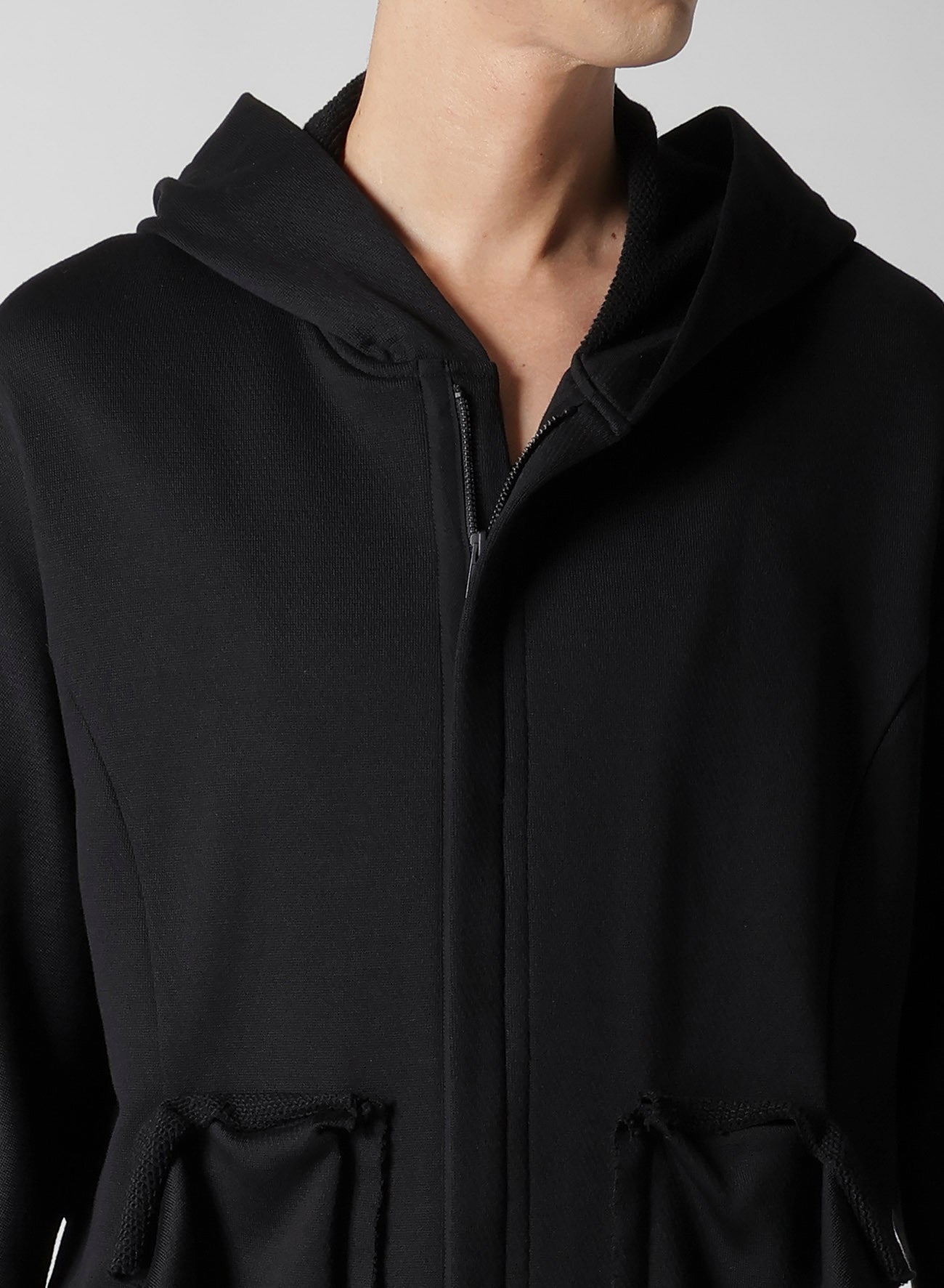 COTTON SMITH POCKET DETAIL UNBALANCED HOODIE - Men's Casual Pullover Sweatshirt with Asymmetrical Design | Perfect for Streetwear, Lounge & Everyday Comfort