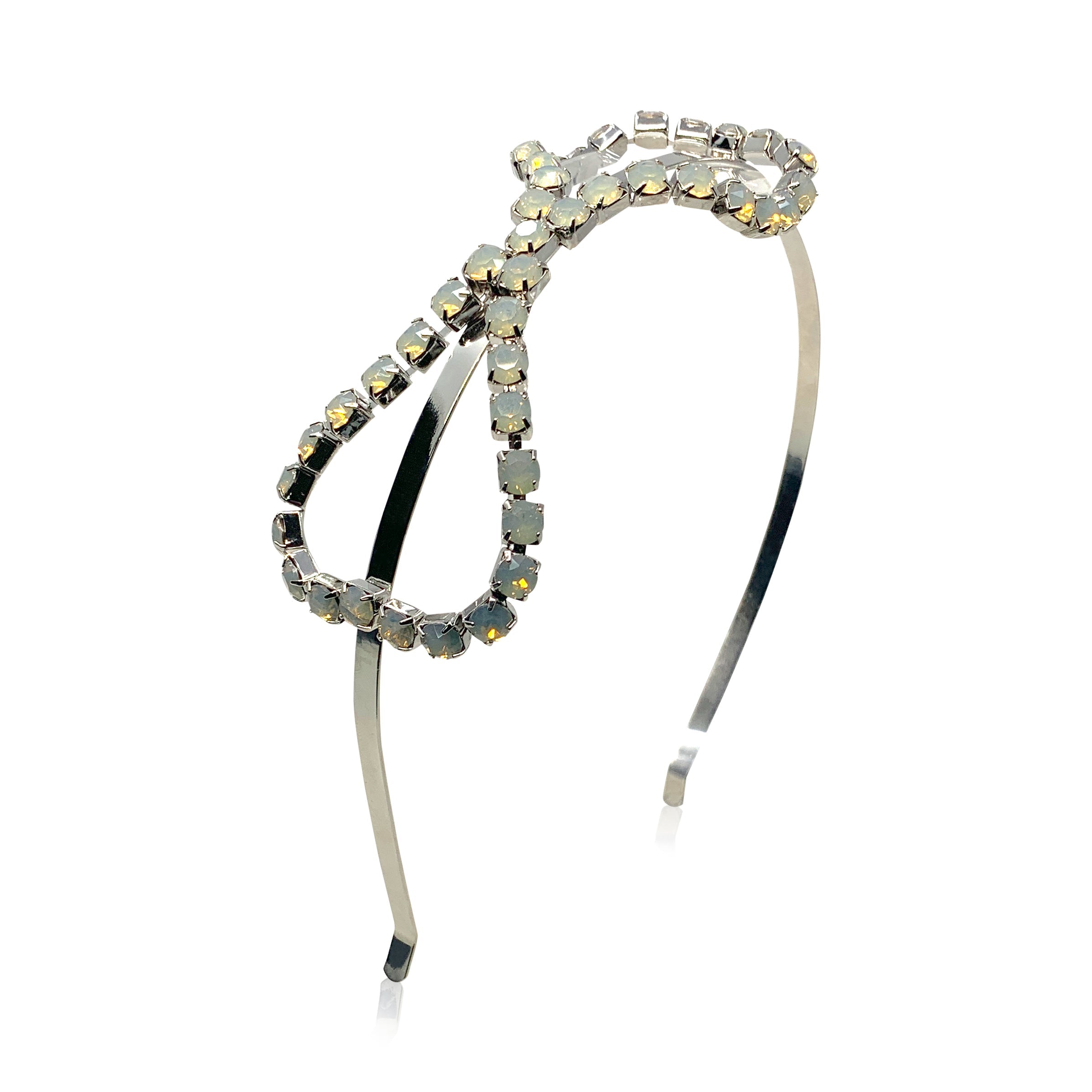 Florence Silver and Opal Band - Elegant Handmade Jewelry for Women, Perfect for Weddings, Anniversaries, and Special Occasions