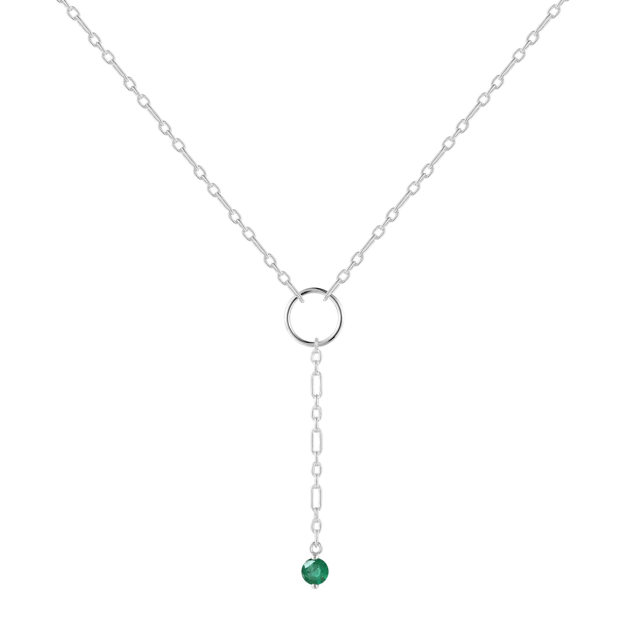 Emerald Drop Necklace - Elegant Green Gemstone Pendant Jewelry for Women | Perfect for Weddings, Parties & Special Occasions