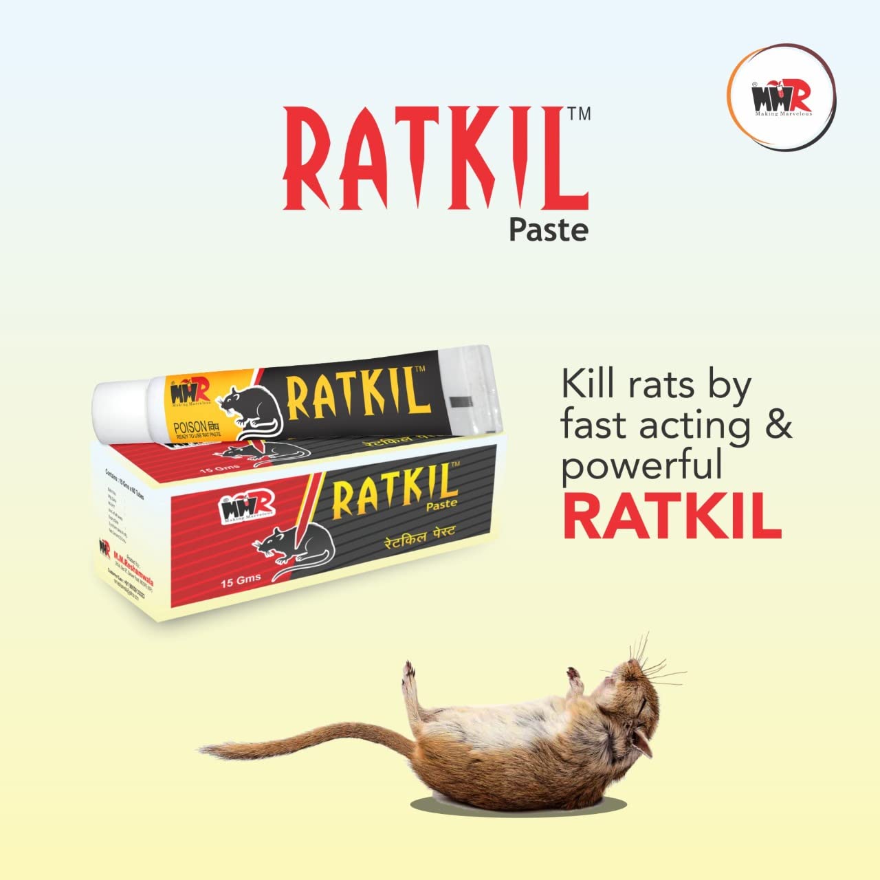 Powerful Big Rat Killer Paste - Strong Rodent Control for Home, Hotel & Storage (35g, Pack of 2) | Effective Mouse Poison for Kitchen, Basement & Garage Pest Prevention