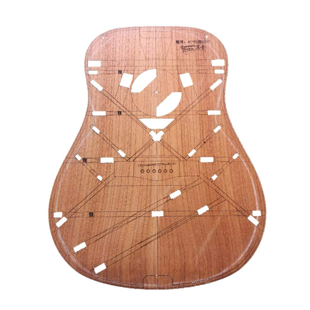 **41 Inch Wood D Barrel Guitar Body Template - 2.5mm Thickness Guitar Parts for DIY Luthier & Repair - Perfect for Acoustic Guitar Building & Customization**