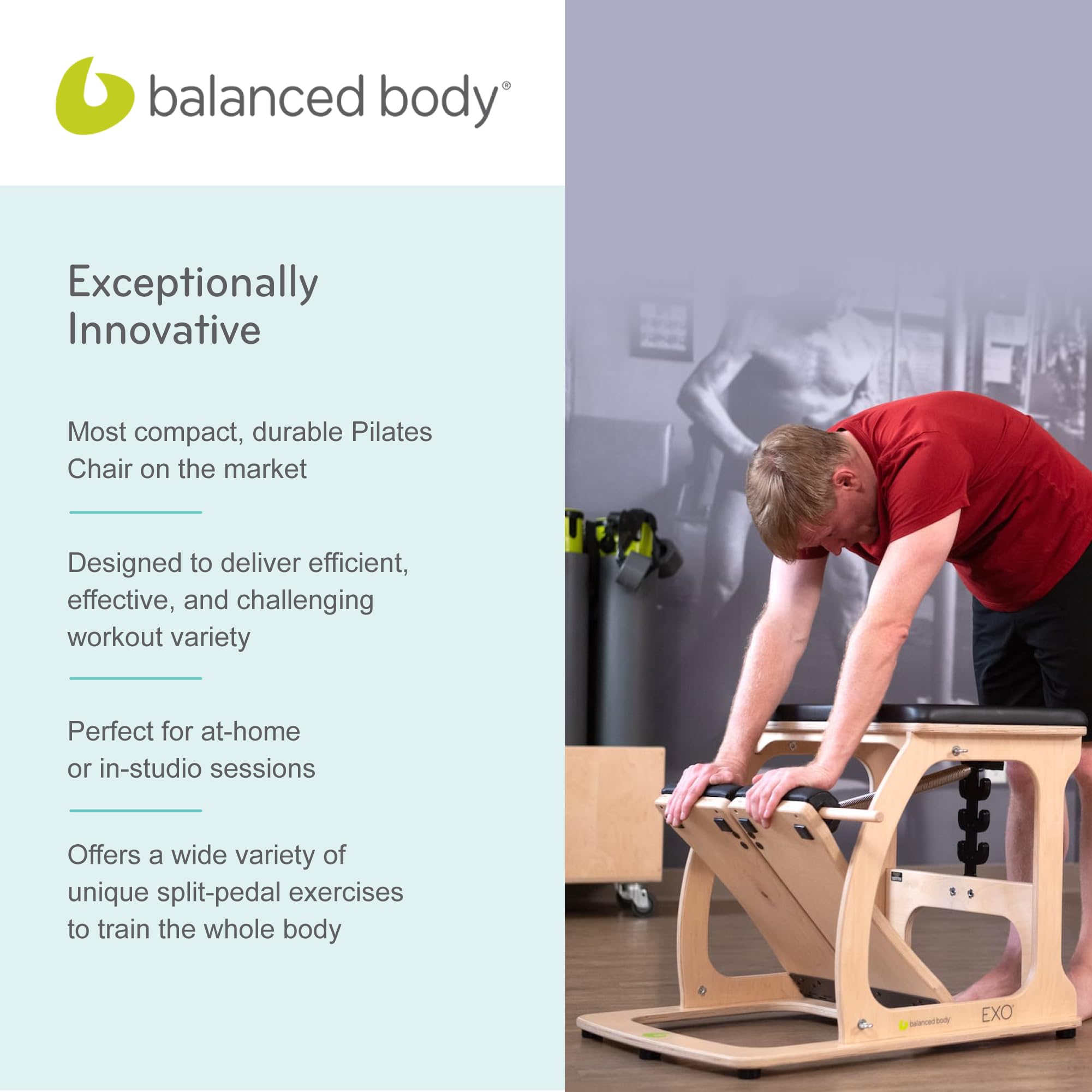 EXO Pilates Chair - Full-Body Workout Equipment for Home & Studio Fitness