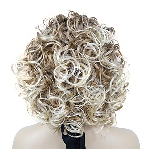 Curly Mixed Blonde 12 Headband Wig - Natural Looking Synthetic Hairpiece for Women | Perfect for Cosplay, Daily Wear & Costume Parties