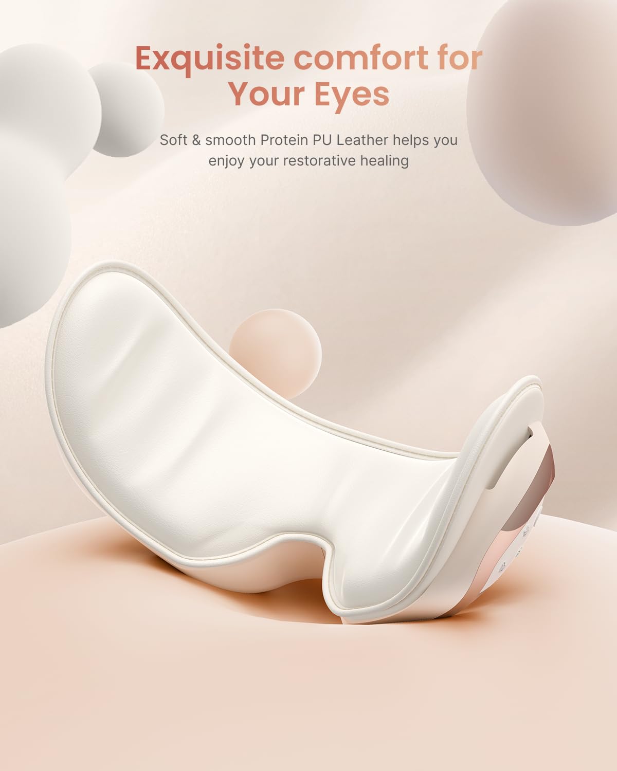 RENPHO Eye Massager with Heat & Cooling - FSA/HSA Eligible, Bluetooth Voice Control, Ice Pack & Rose Eye Mask - Perfect for Migraine Relief, Relaxation & Sleep - Great Mothers Day & Birthday Gift for Women (Home & Office Use)