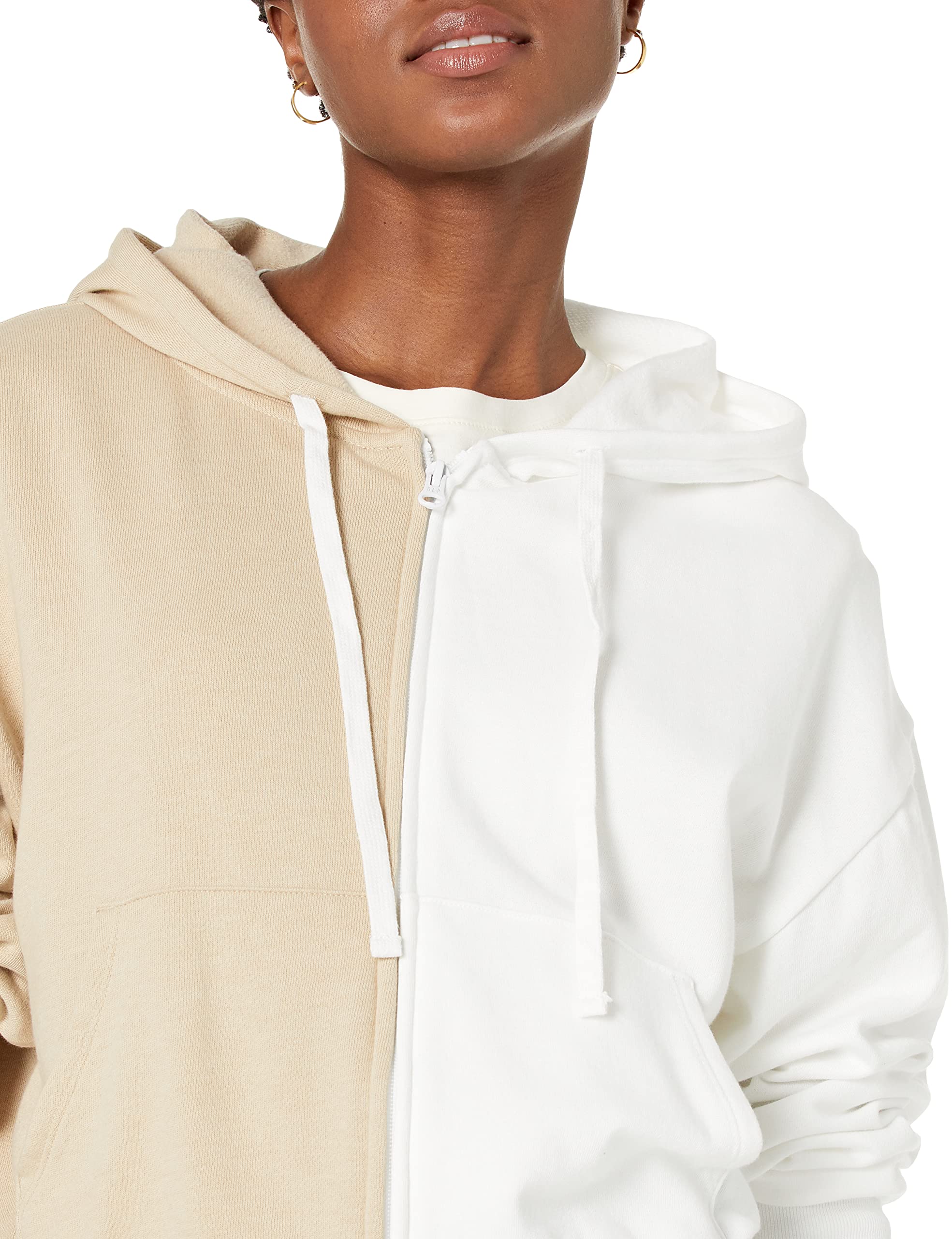 GAP Women's Cropped Zip Hoodie - Lightweight Hooded Sweatshirt for Casual Wear, Workout & Lounge | Trendy Streetwear Fashion