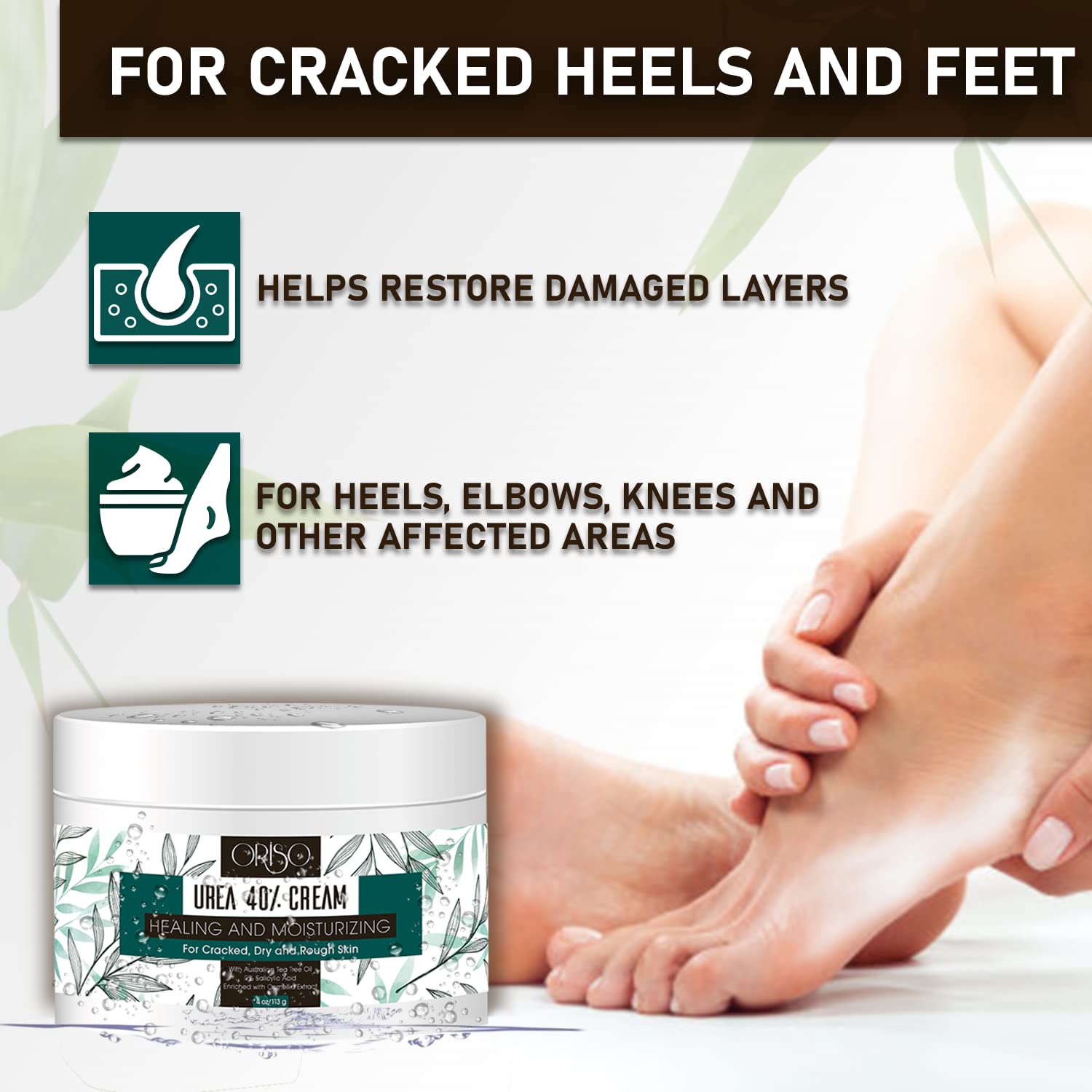 Tea Tree Oil Body Wash with Mint & 40% Urea Cream - Hydrating Antifungal Wash for Athlete's Foot, Dry & Irritated Skin - Controls Foot Odor - Perfect for Post-Workout, Gym & Daily Shower Use