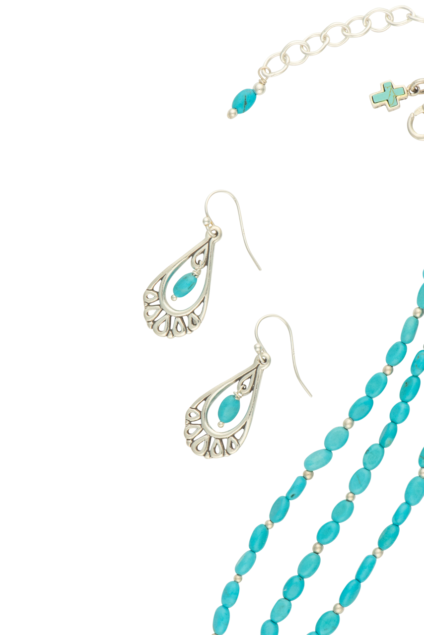 Authentic Navajo Sweet Tea Jewelry Set by Tim Yazzie - Handcrafted Sterling Silver & Turquoise Necklace for Women - Perfect for Boho Fashion, Festivals & Cultural Events