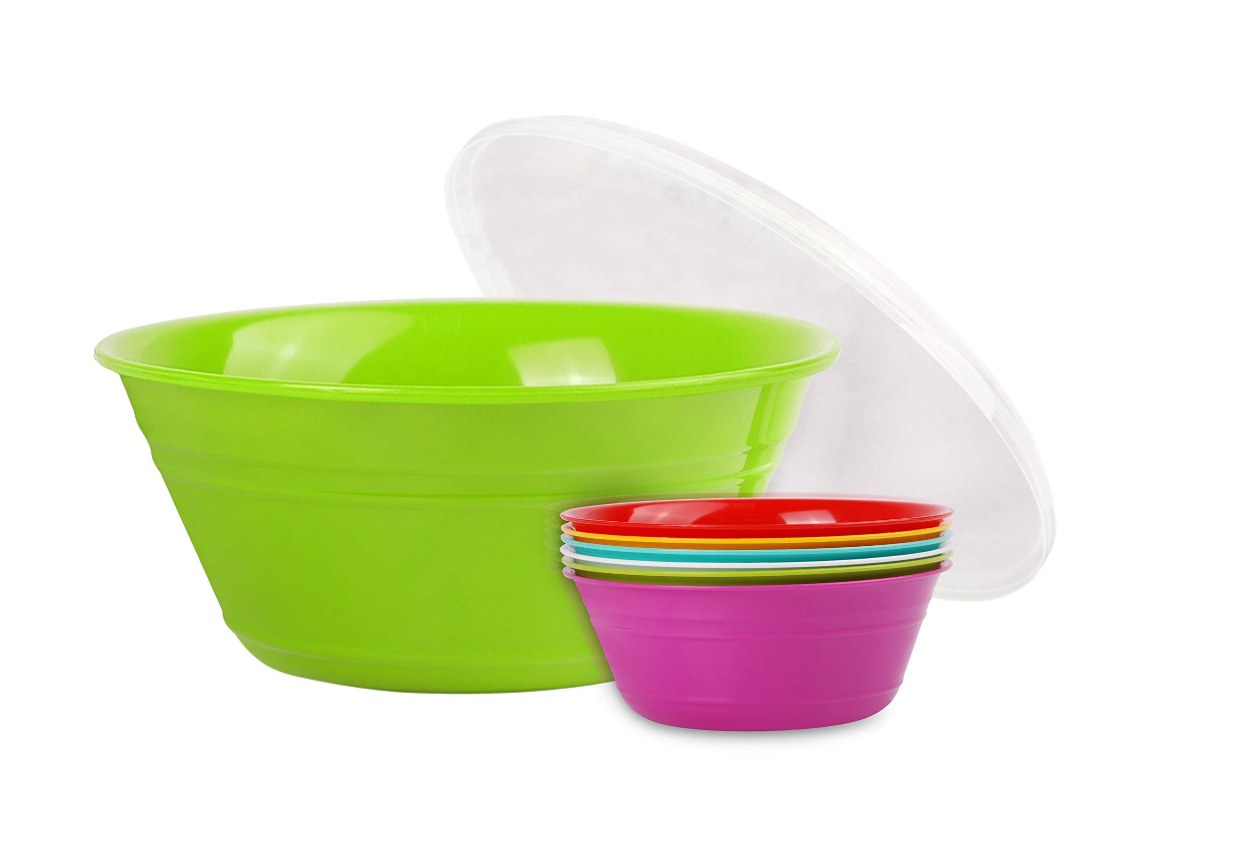 Mintra Home Snack Bowls Set - 4-Piece Green Popcorn Bowls for Chips, Nuts & Party Snacks - Perfect for Movie Nights, Game Days & Family Gatherings