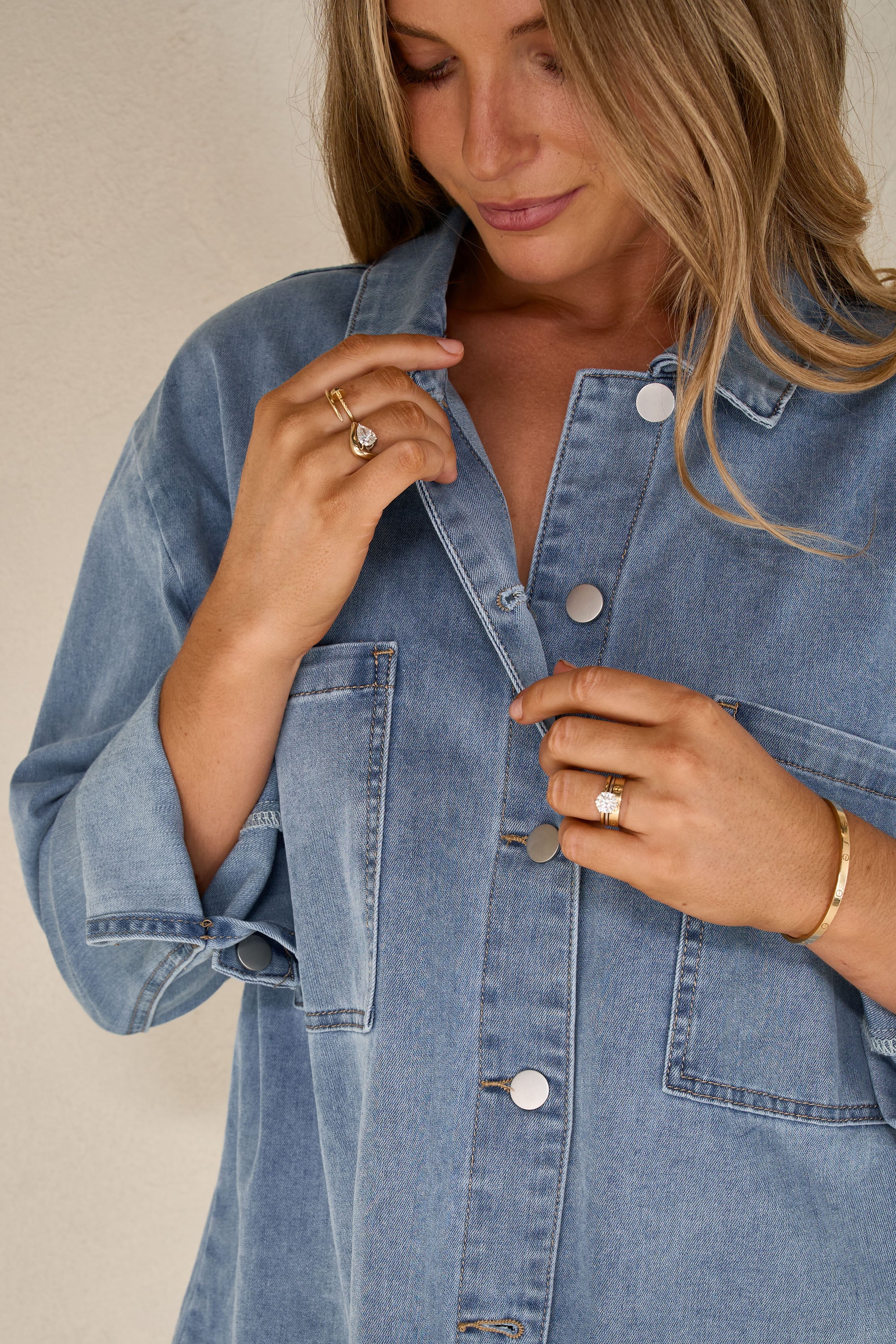 Stylish Light Blue Denim Shirt for Men & Women | Casual & Comfortable Everyday Wear | Perfect for Outdoors, Work & Date Nights