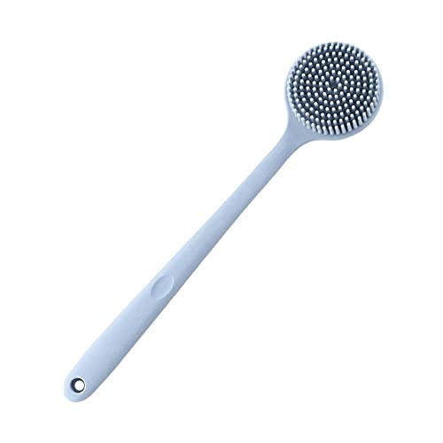 Zinley Double-Sided Shower Body Brush with Long Handle - 100% BPA-Free Silicone Back Scrubber & Massager for Exfoliation & Relaxation - Perfect for Bath, Spa & Self-Care Routine