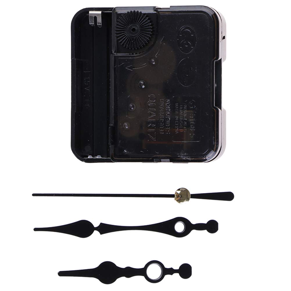 16 Sets Black Quartz Clock Movement Mechanism with Silent Sweep Hands - Battery Operated DIY Wall Clock Motor Kit for Cross Stitch, Repair & Replacement | Perfect for Home Decor, Craft Projects & Wall Clock Maintenance