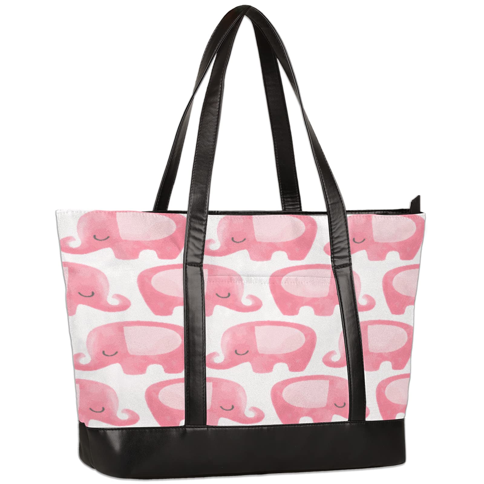 Stylish Waterproof Laptop Tote Bag for Women - 15.6 Inch Lightweight Computer Shoulder Bag - Perfect for Business, Office, School & Travel Accessories - Cute Elephant Design Work Bag for Professionals & Students
