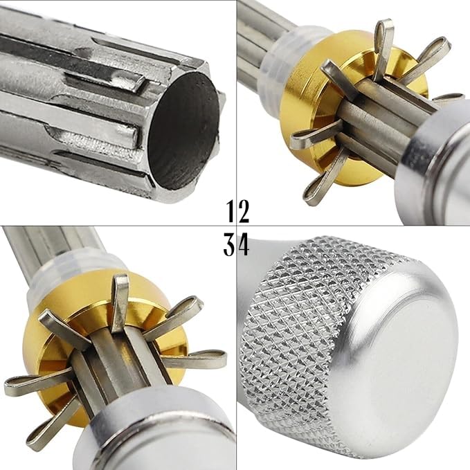 Stainless Steel Pick Washers Tool Set - Tubular Wrenches & Auto Hooks for Seal/O-Ring Removal - Adjustable Hand Tool Kit for Home Repairs, Automotive Maintenance & Plumbing Fixes