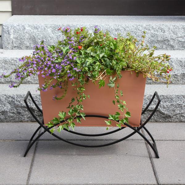Odile Planter with Copper Plated Flower Box - Modern Home & Office Decor for Indoor Plants, Succulents, and Flowers | Perfect for Living Room, Bedroom, or Desk Decorations