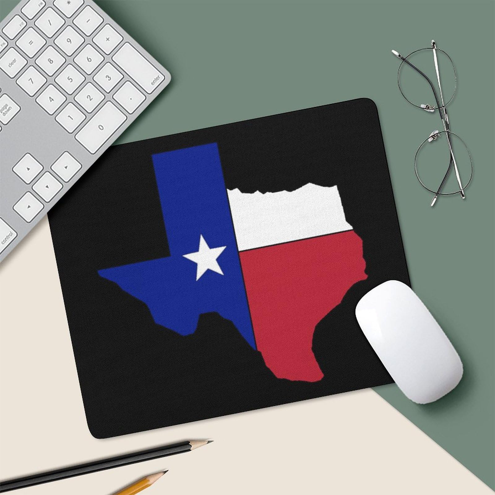 Texas Flag Map Mouse Pad - Durable Non-Slip Waterproof Gaming Mouse Mat (20x25cm) for Home & Office Use | Perfect for PC, Laptop, Workstation & Gaming Setup