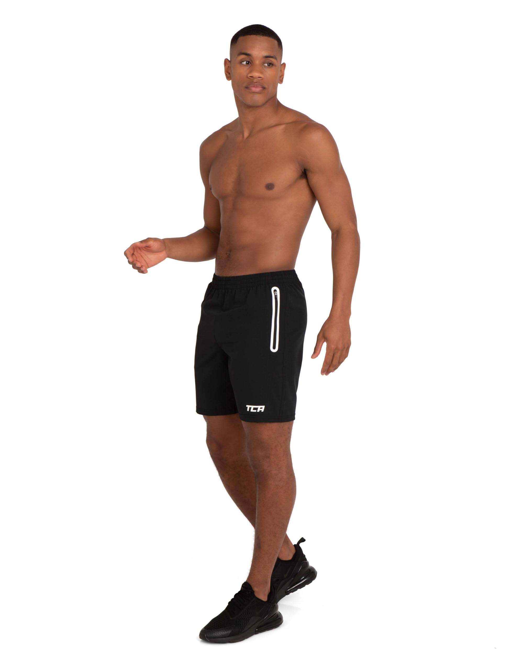 TCA Elite Tech Men's Gym Athletic Workout Running Shorts with Zipper Pockets - Lightweight Quick-Dry Sports Shorts for Training, Jogging & Outdoor Activities