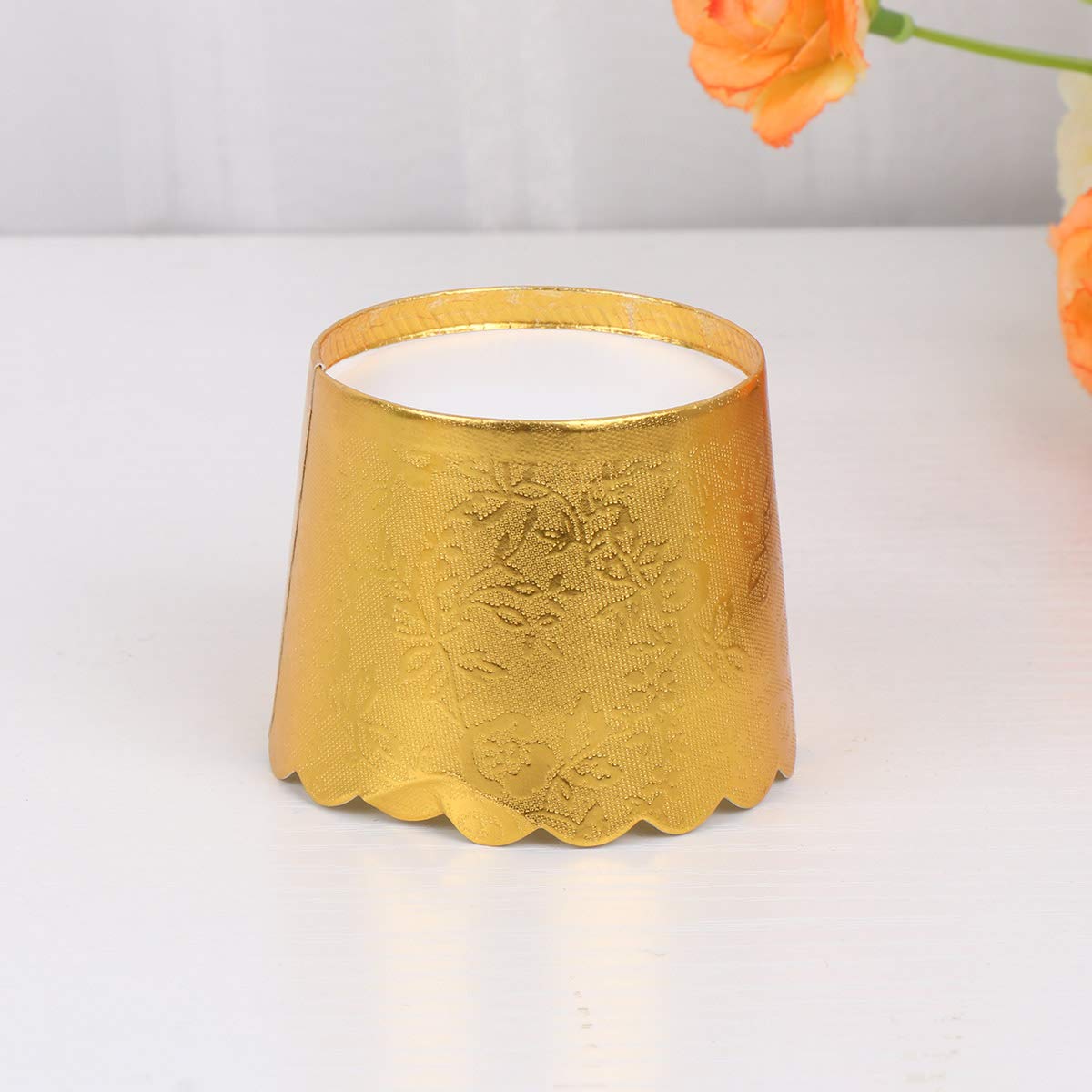 DOITOOL 100pcs Yellow Gold Cupcake Liners - Wedding Baking Cups, Dessert Wrappers & Small Baking Paper Sleeves for Cupcake Pans | Perfect for Birthday Parties, Baby Showers & Holiday Baking