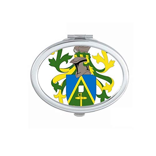 DIYthinker Pitcairn Islands Oceania National Emblem Mirror - Portable Folding Double-Sided Makeup Mirror with Stand for Travel, Home & Vanity Use
