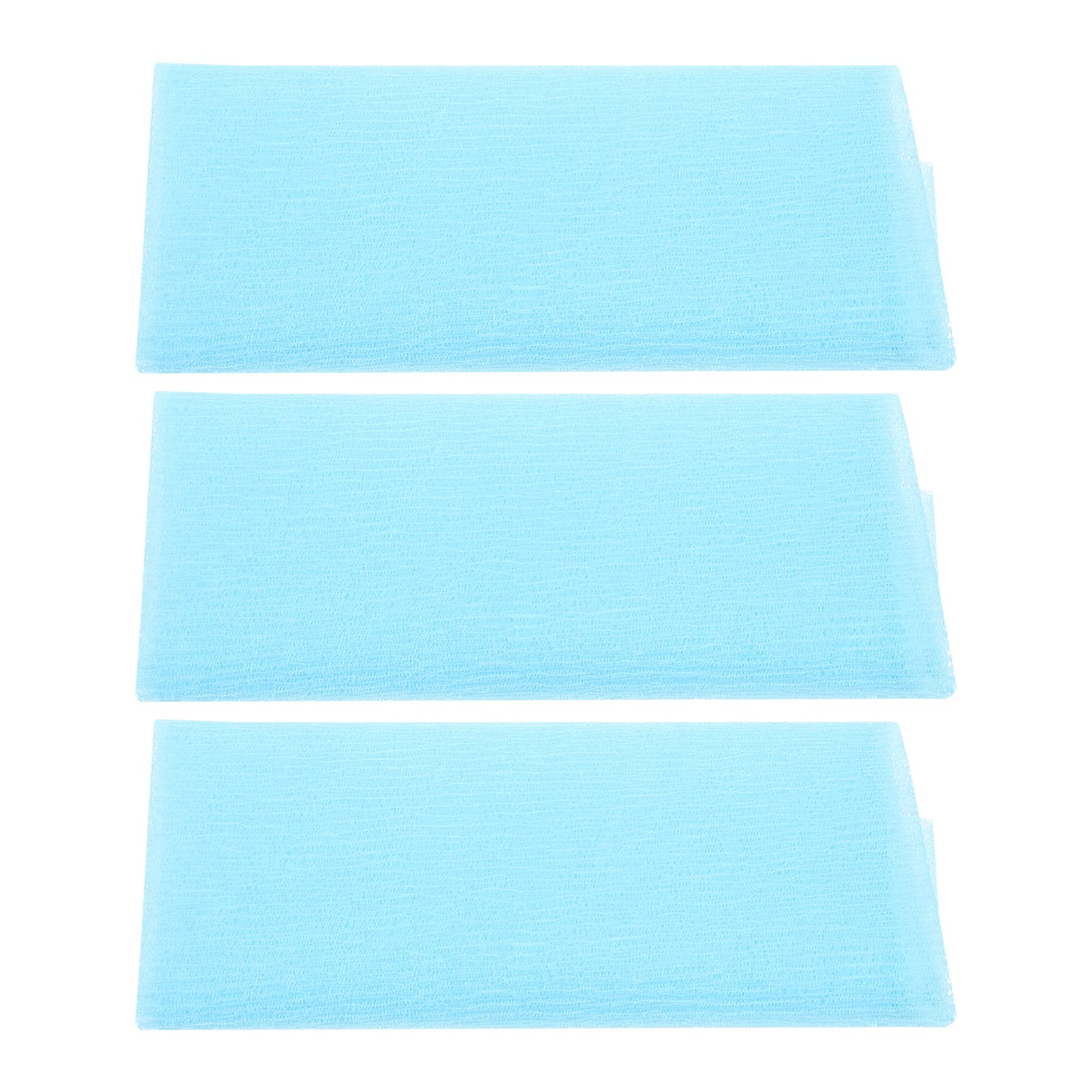 SOLUSTRE 3-Pack Exfoliating Back Scrubber - Long Strip Loofah Bath Towel with Handle for Deep Cleansing | Shower Body Brush & Bath Scrubber for Men & Women | Perfect for Spa, Exfoliation & Back Acne Care