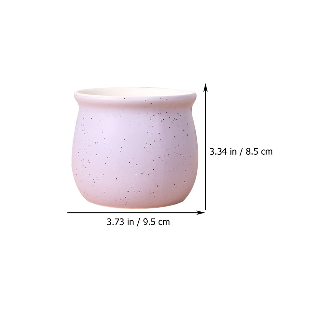 DOITOOL 4-Pack Ceramic Flower Pots - Small Succulent & Cactus Planters with Drainage Holes, Decorative Home & Garden Plant Containers for Indoor/Outdoor Plants, Perfect for Windowsill, Tabletop, and Office Decor