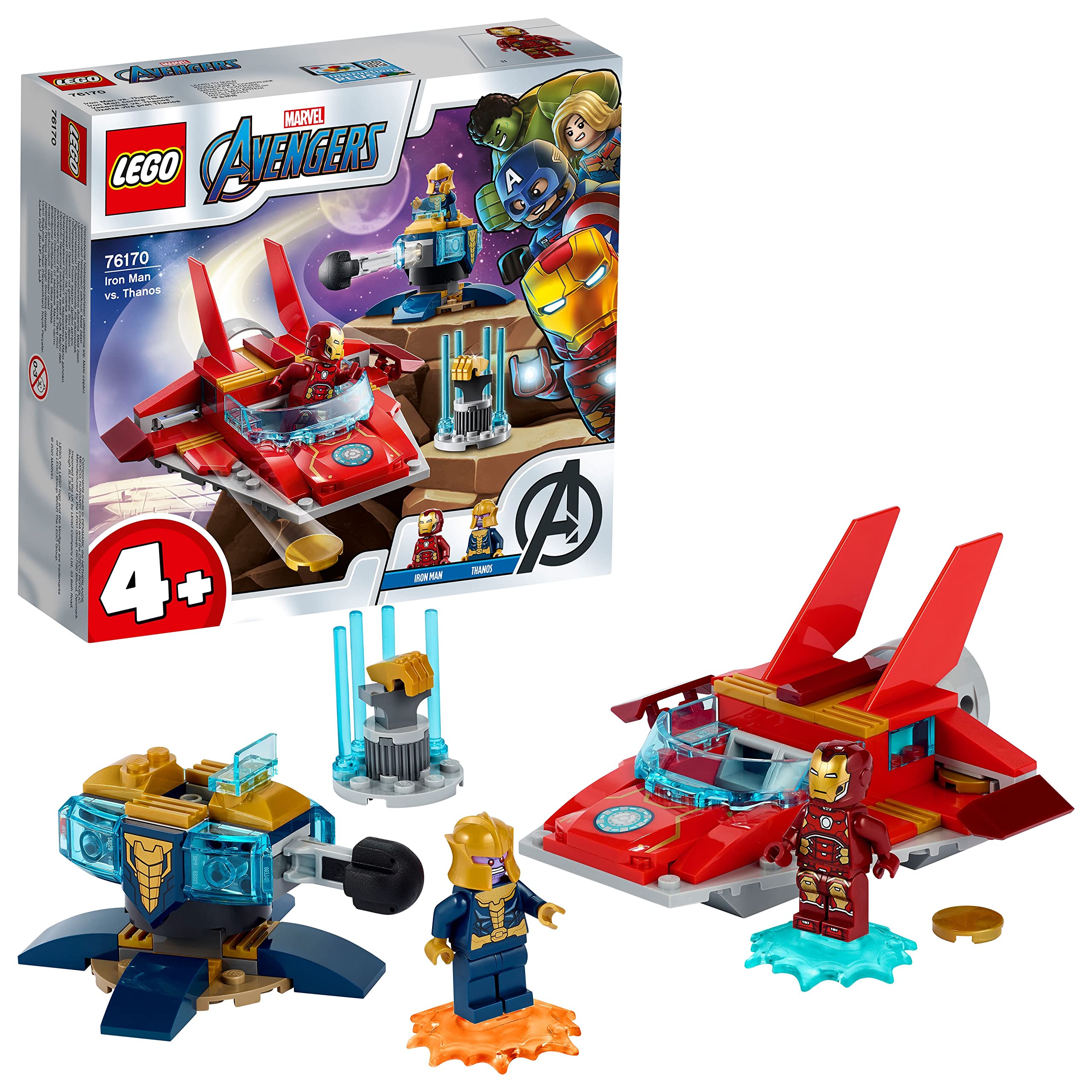 LEGO 76170 Super Heroes Iron Man vs Thanos Building Blocks Set - Perfect for Marvel Fans, Kids Birthday Gifts & Superhero Toy Collections