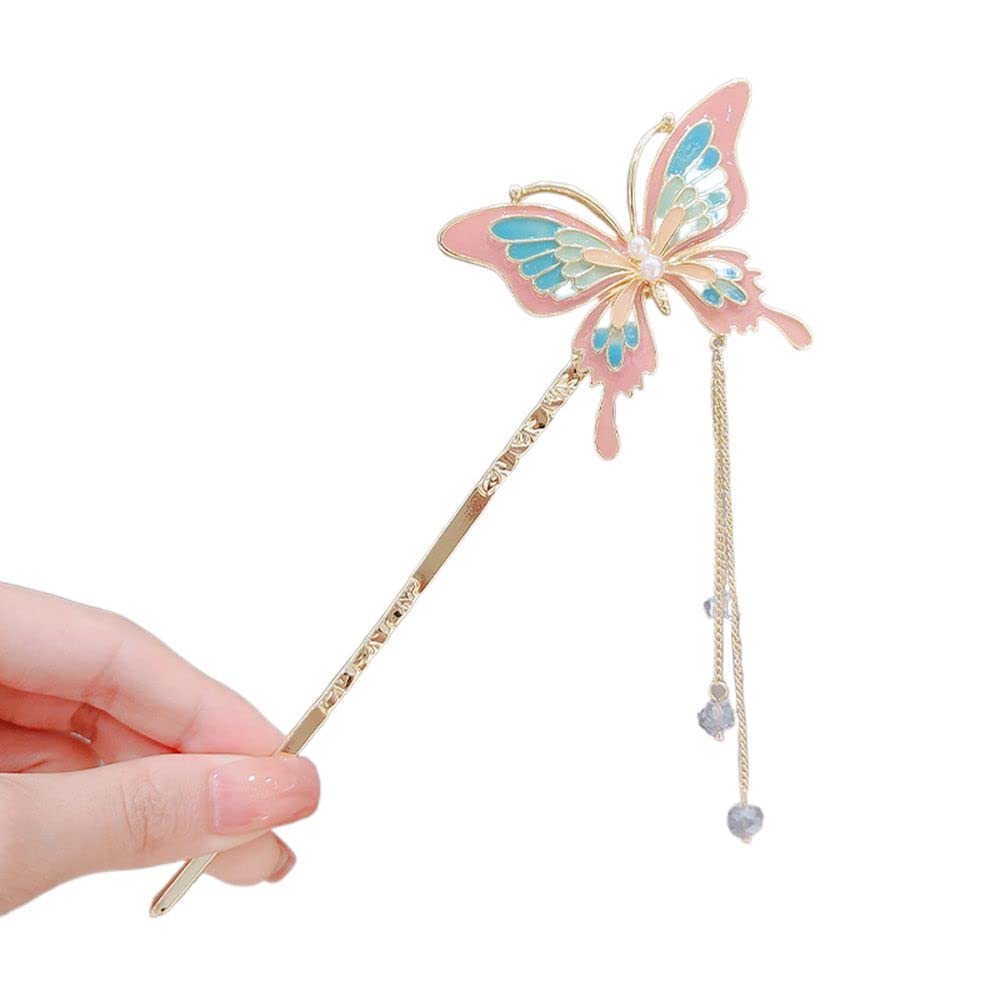 Vintage Butterfly Hair Sticks - Elegant Hair Accessories for Women, Perfect for Bun & Updos