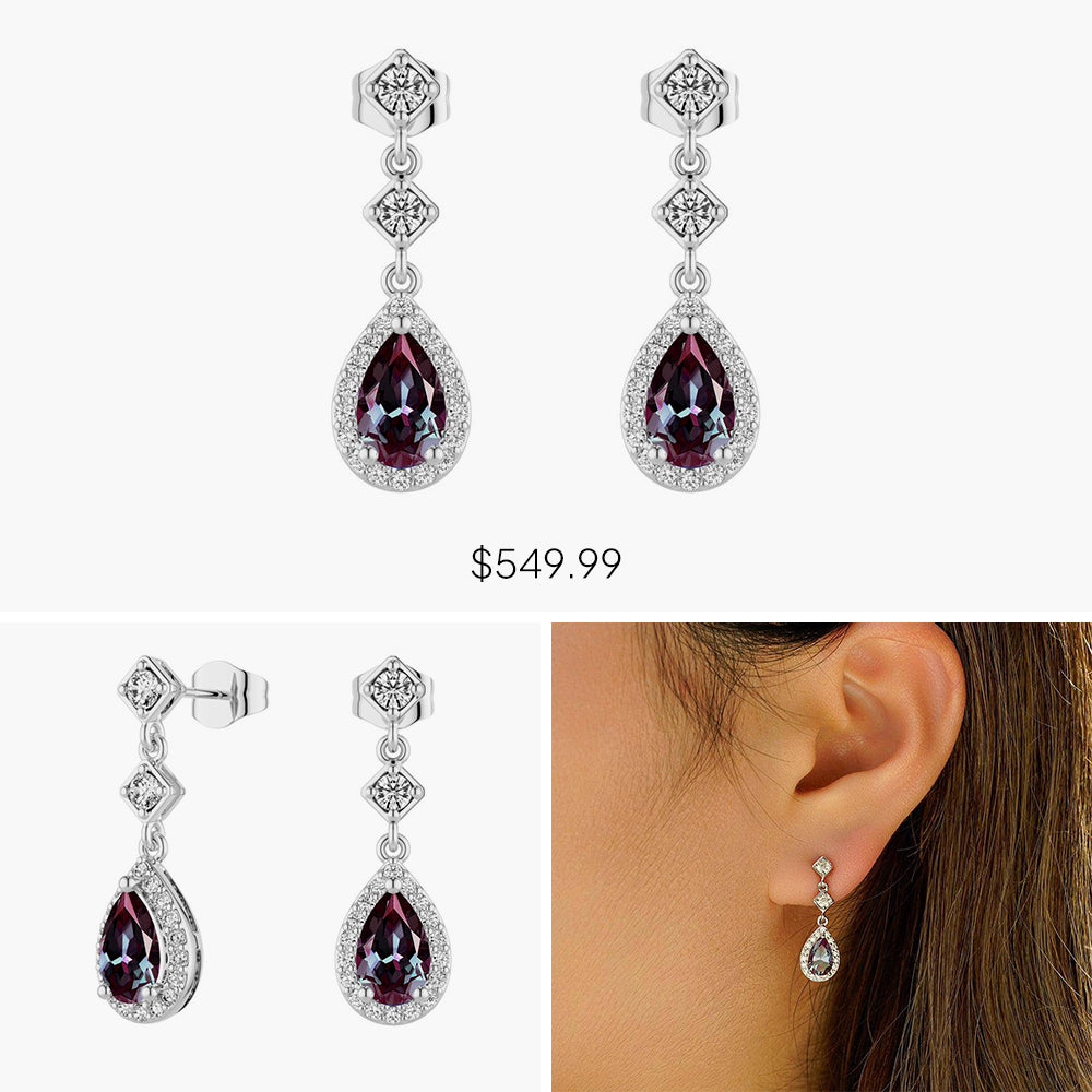 Msblue Jewelry Mystery Box - Genuine Alexandrite Gemstone Ring, Necklace & Earrings Set | Perfect for Birthdays, Anniversaries & Surprise Gifts