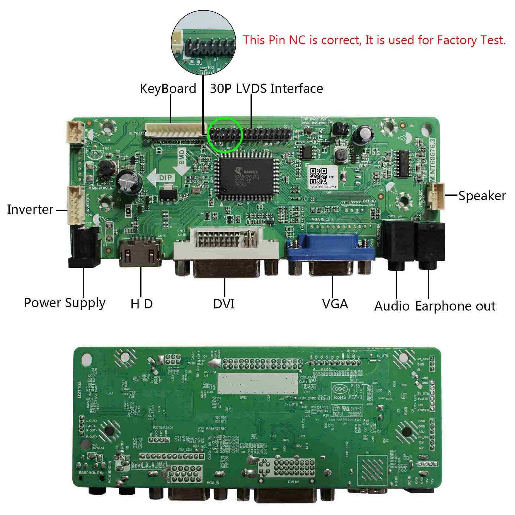 VSDISPLAY 14.9 Inch LTA149B780F LCD Screen - 1280x390 Resolution TFT Display with HDMI VGA DVI Audio LVDS Controller Board - DIY Marquee Monitor Replacement for Arcade Machines, Digital Signage & Gaming Setups