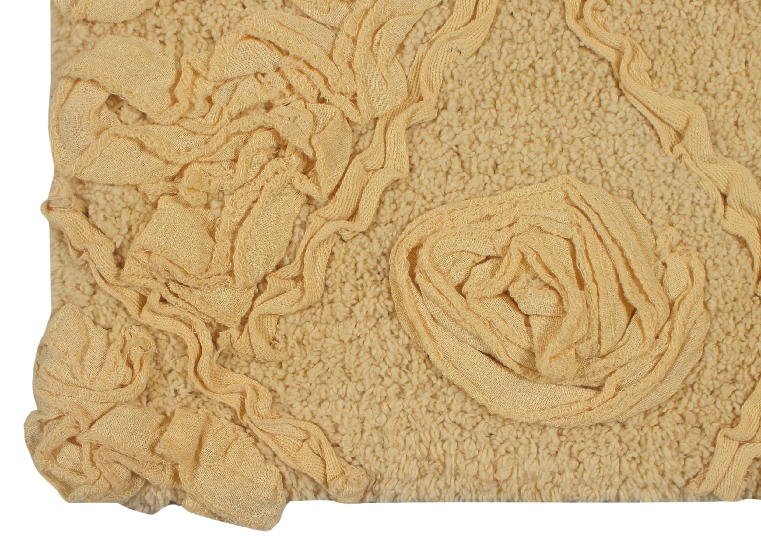 Home Weavers Modesto 100% Cotton Bath Rug Set - Ultra Soft & Absorbent Non-Slip Bathroom Mat, Washable Kitchen Floor Mat (24
