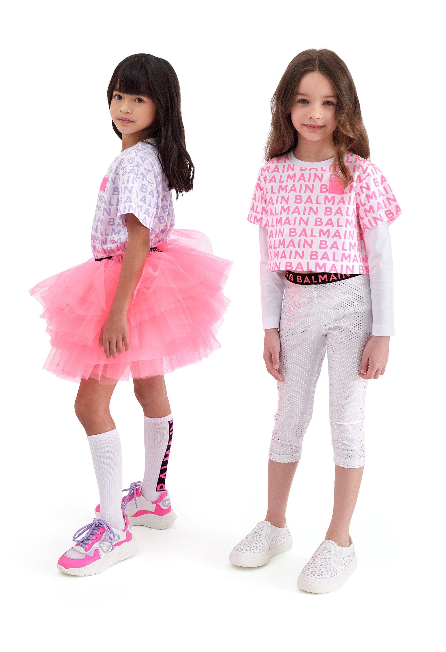 Balmain Girls Pink Tulle Skirt - Elegant Party Dress for Weddings, Birthday Celebrations & Special Occasions