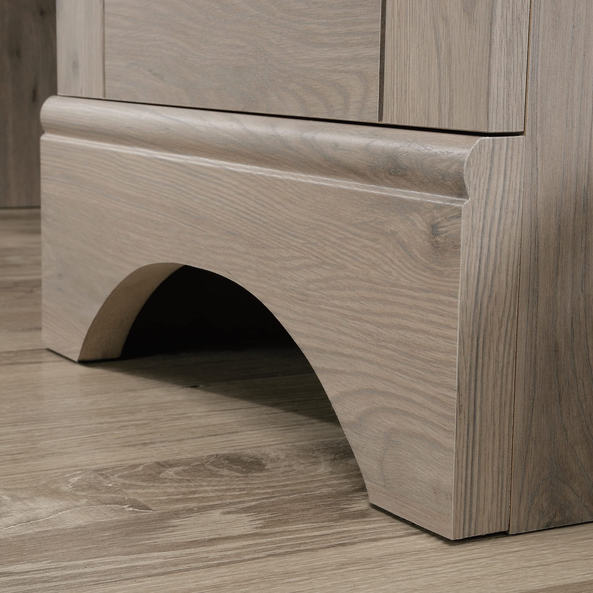Sauder Laurel Oak Finish Office Desk for Home & Workspace - Stylish & Functional Computer Desk for Small Spaces, Study, or Remote Work