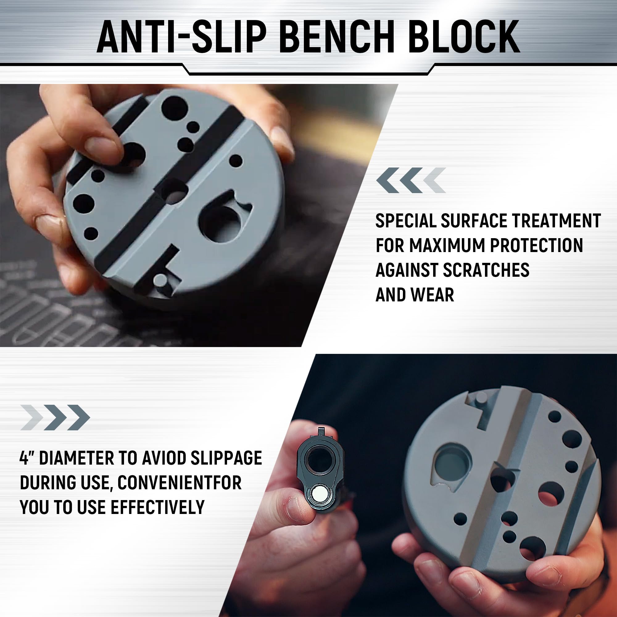 High-Quality Steel Roll Pin Punch Set - Durable Mechanical Repair Tool with Replaceable Face Hammer & Bench Block | Perfect for Automotive, Gunsmithing & Metalworking Projects