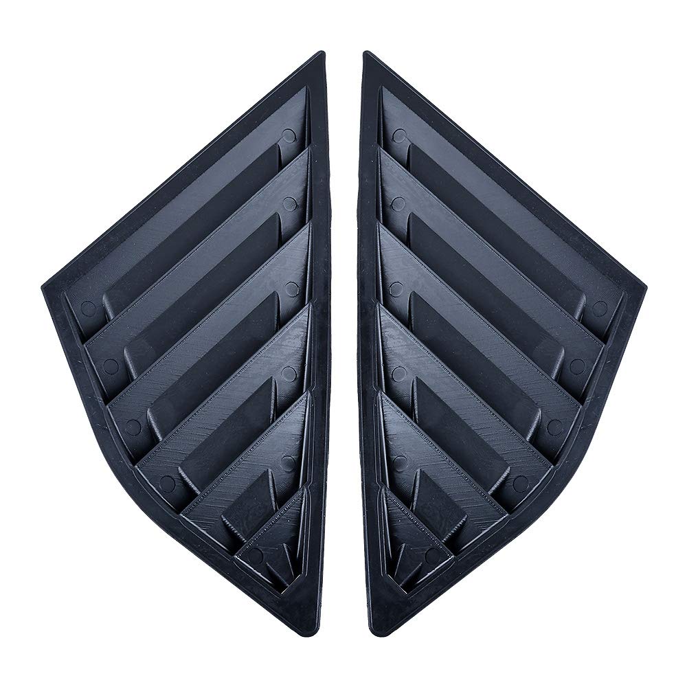 ABS Racing Style Rear Side Window Louvers Air Vent Scoop Shades Cover for 2013-2018 Ford Focus ST RS Hatchback - Glossy Black | Enhances Aerodynamics & Style | Perfect for Car Enthusiasts & Street Racing