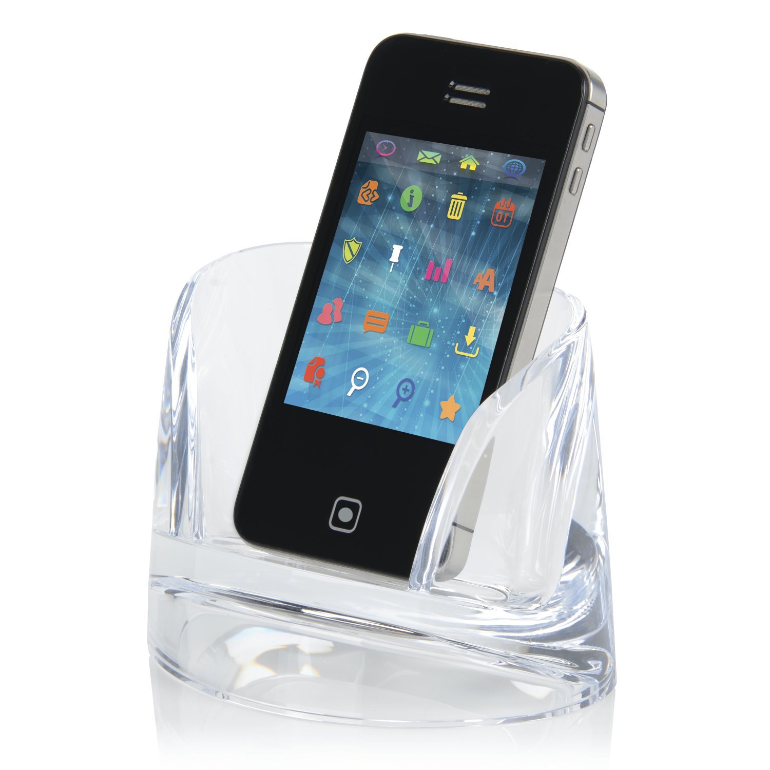 Swingline Clear Acrylic Cell Phone Holder - Stratus Style Mobile Phone Stand (S7010139) for Desk, Office, Home & Car Use