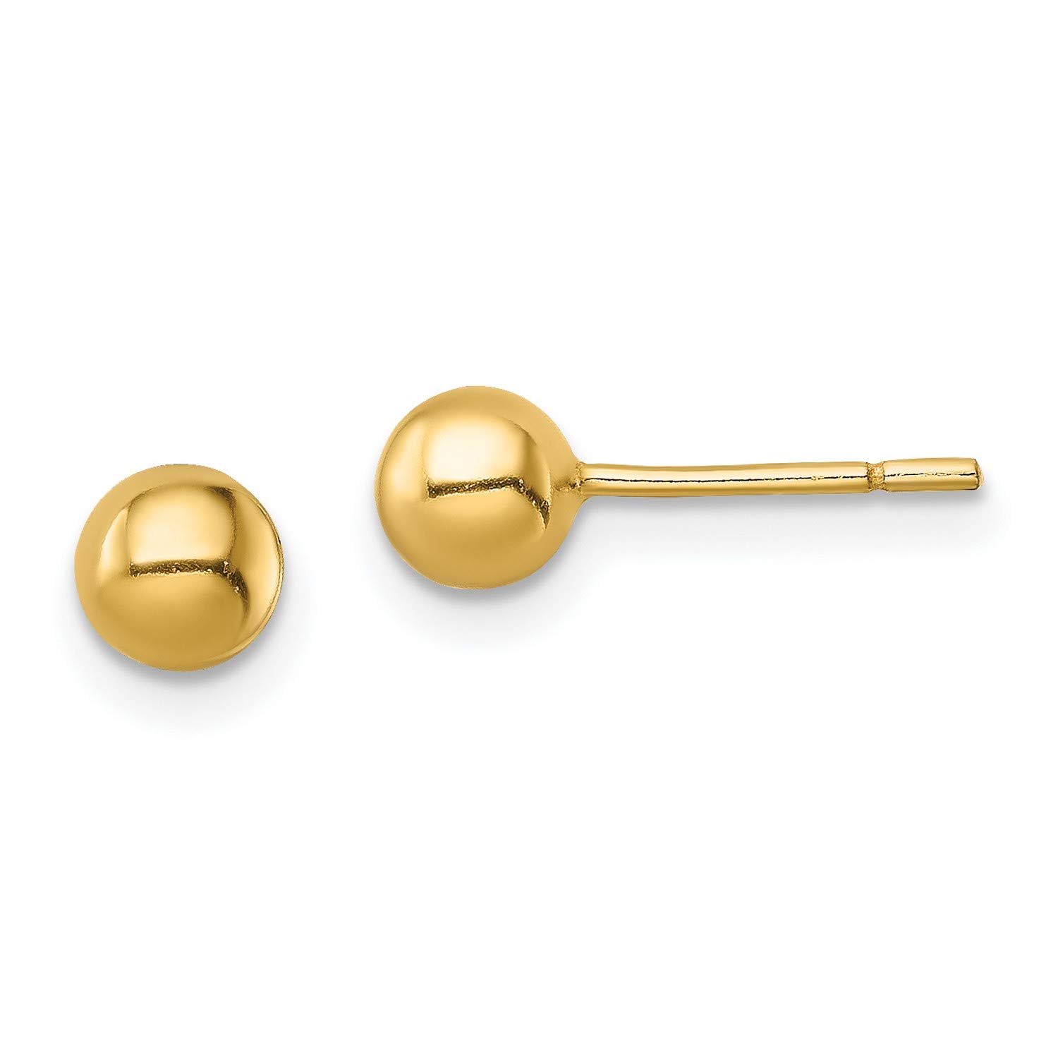 5x5mm Sterling Silver Gold-Tone Polished Post Earrings for Women - Elegant Everyday Jewelry for Work, Parties & Special Occasions
