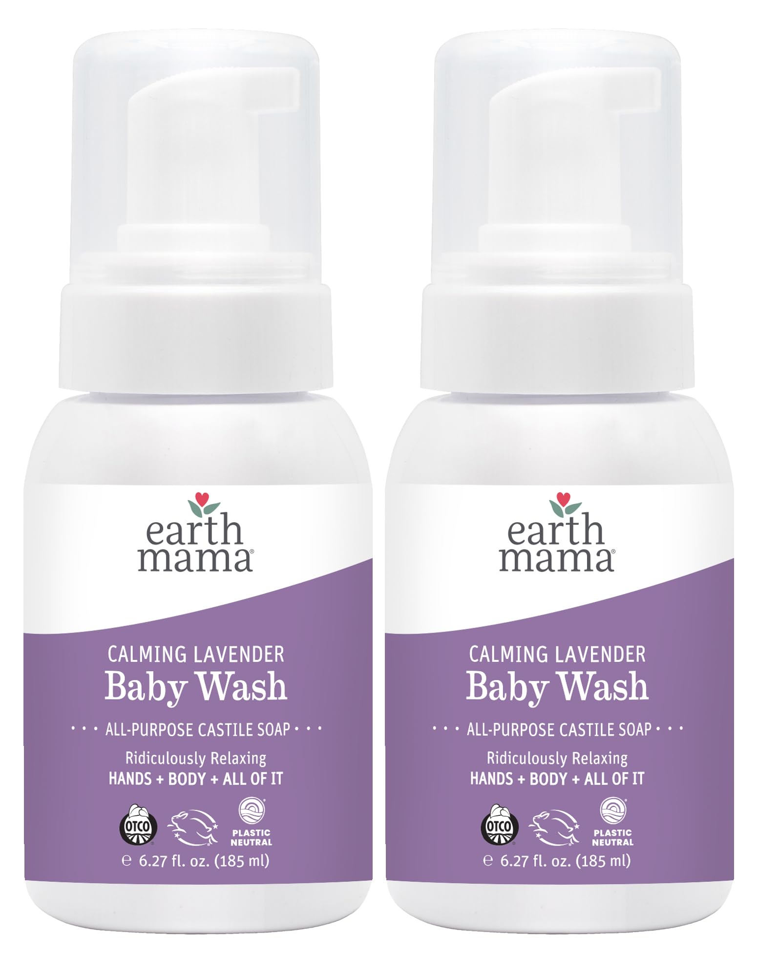 Earth Mama Organic Lavender Baby Wash & Body Soap - Sensitive Skin Foaming Hand Soap with Coconut Oil, Shea Butter & Calendula | Gentle Castile Soap for Newborns, Kids & Adults | Perfect for Bath Time, Hand Washing & Sensitive Skin Care