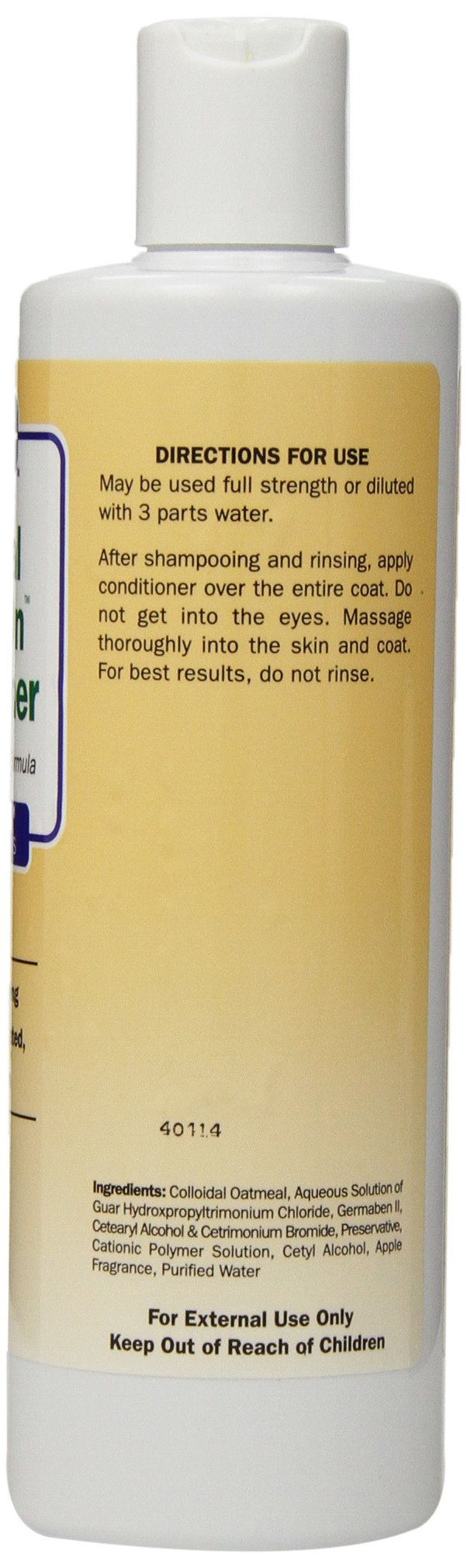Davis Oatmeal Leave-On Dog & Cat Conditioner for Dry & Itchy Skin - 12 oz (DM112 12) - Soothing Pet Hair Treatment for Bathing & Grooming at Home