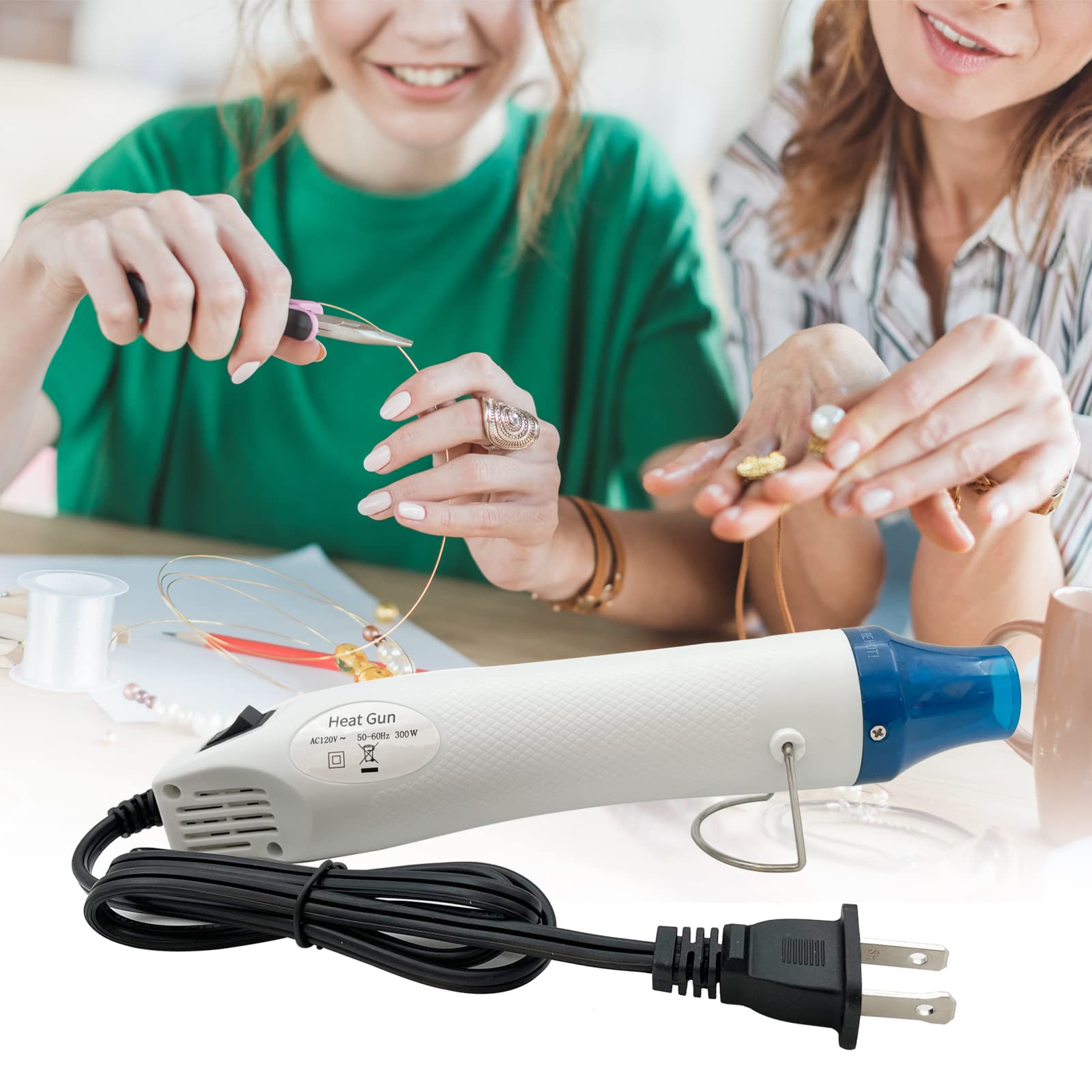 Mini Heat Gun for DIY Crafts - Portable Hot Air Gun Tool for Embossing, Shrink Wrapping, Drying Paint - Perfect for Home Projects, Jewelry Making & Electronics Repair