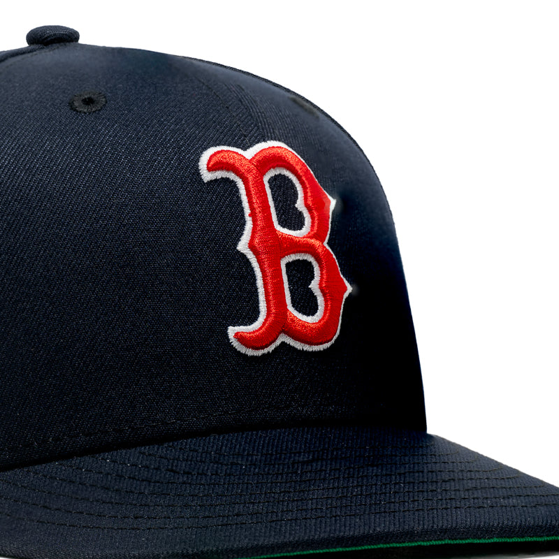 New Era x Politics Boston Red Sox 59FIFTY Fitted Hat - Navy Blue MLB Baseball Cap for Men & Women - Perfect for Games, Streetwear & Sports Fans