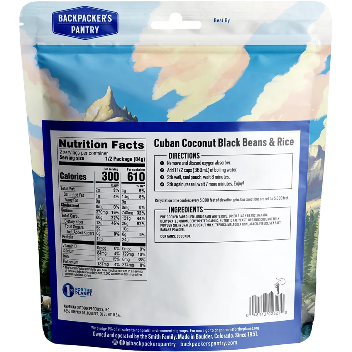 Authentic Cuban Coconut Rice & Black Beans - Ready to Eat Meal (2 Servings) | Perfect for Quick Lunches, Dinner Sides & Caribbean-Themed Parties