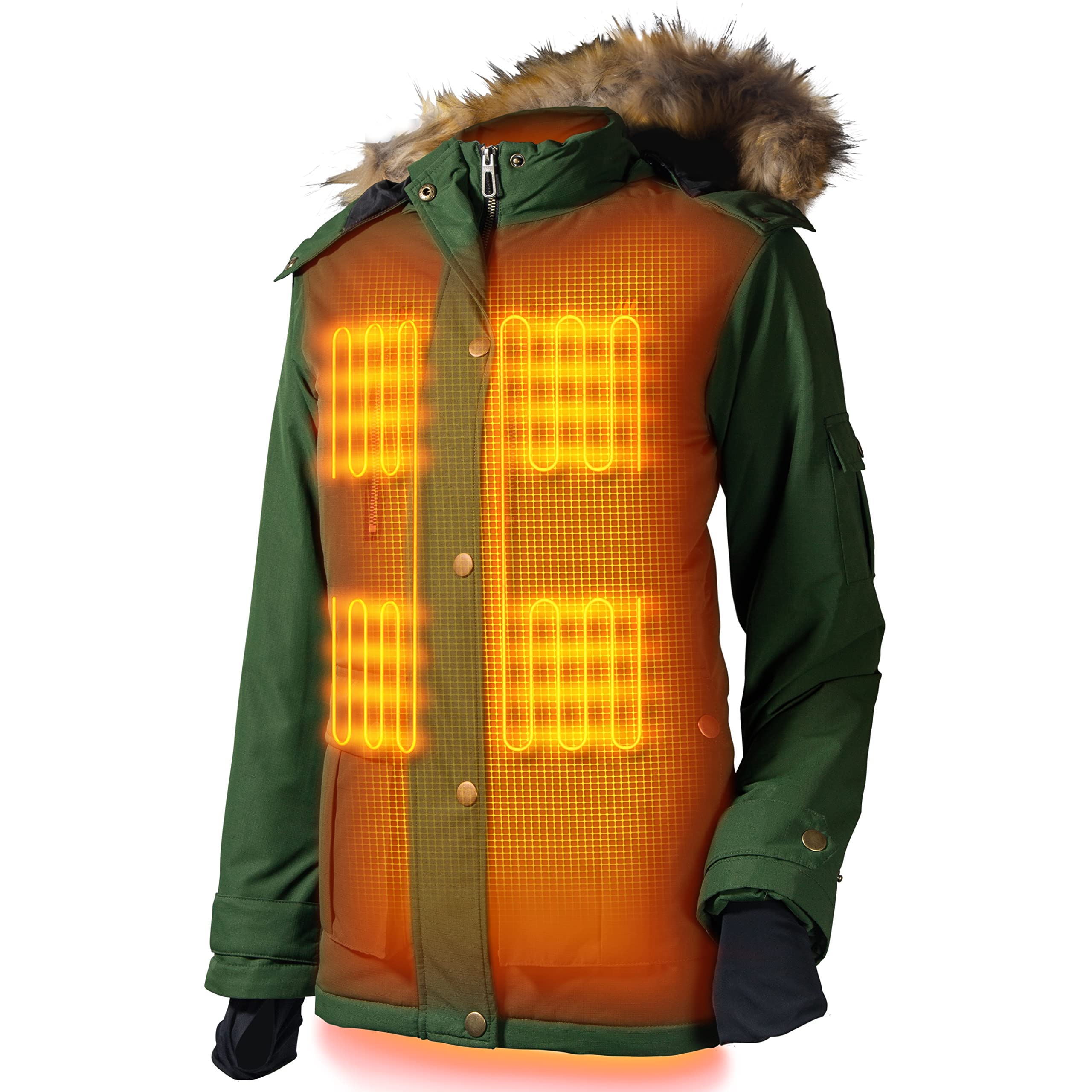 Arcadia Women's Heated Jacket with 9-Hour Heating - Includes Rechargeable Battery & USB Charger | Perfect for Winter Outdoor Activities, Skiing, Hiking & Cold Weather Commutes