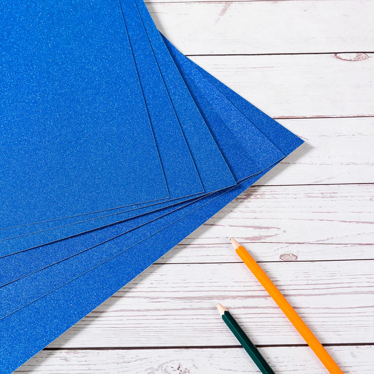 12-Pack 12x12 Inch Glitter Cardstock Paper - Premium Thick Blank DIY Scrapbooking Paper for Birthday Cards, Wedding Invitations, Graduation Party Decorations (Blue) | Perfect for Crafting, Scrapbooking & Handmade Greeting Cards