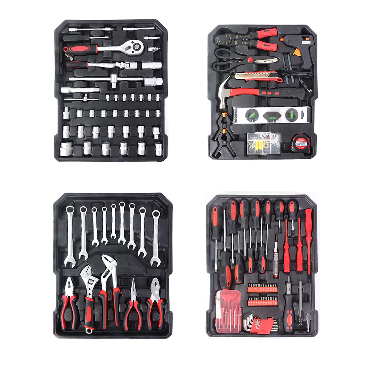 Arcwares 799-Piece Aluminum Trolley Case Tool Set - Silver & Black Household Repair Kit with Tool Belt | Complete Hand Tool Collection for Home Maintenance, DIY Projects & Father's Day Gifts | Ideal for Plumbing, Electrical Work & Car Repairs