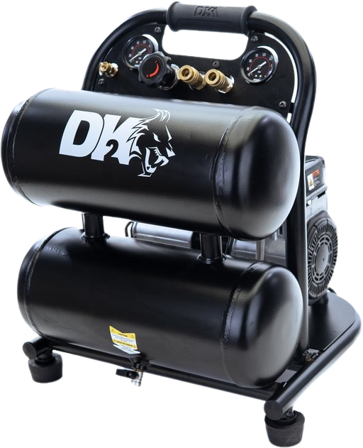 DK2 AC04G 1 HP 120V 4 Gallon 125 PSI Portable Air Compressor for Home Garage, Workshop & DIY Projects - New