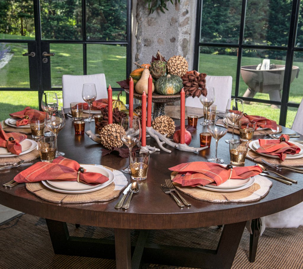 Natural & Brown Woodland Placemat Set of 4 - Eco-Friendly Table Mats for Dining, Kitchen, and Outdoor Picnics