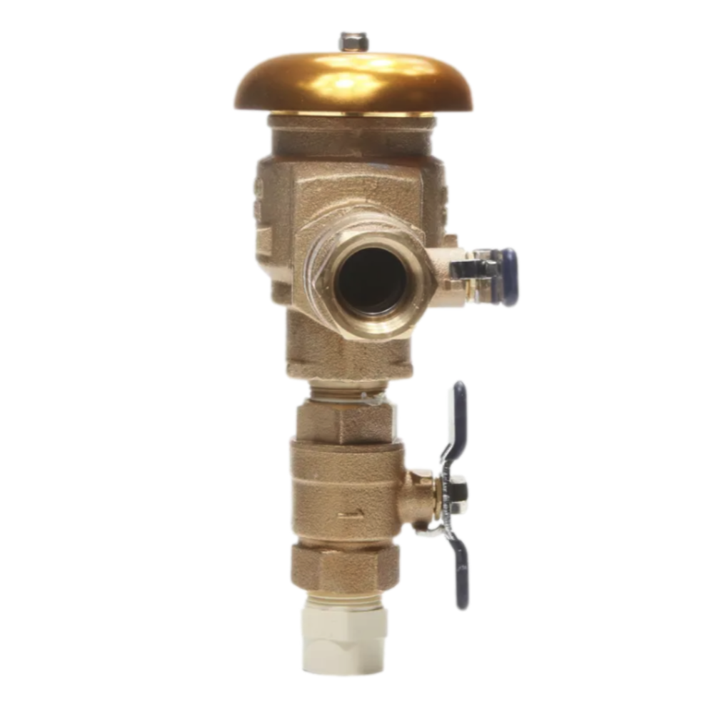 FEBCO 765EBV 1 Inch Bronze Pressure Vacuum Breaker with Ball Valves | Freeze Sensing Technology | Requires Connection Kit | Ideal for Irrigation Systems & Backflow Prevention