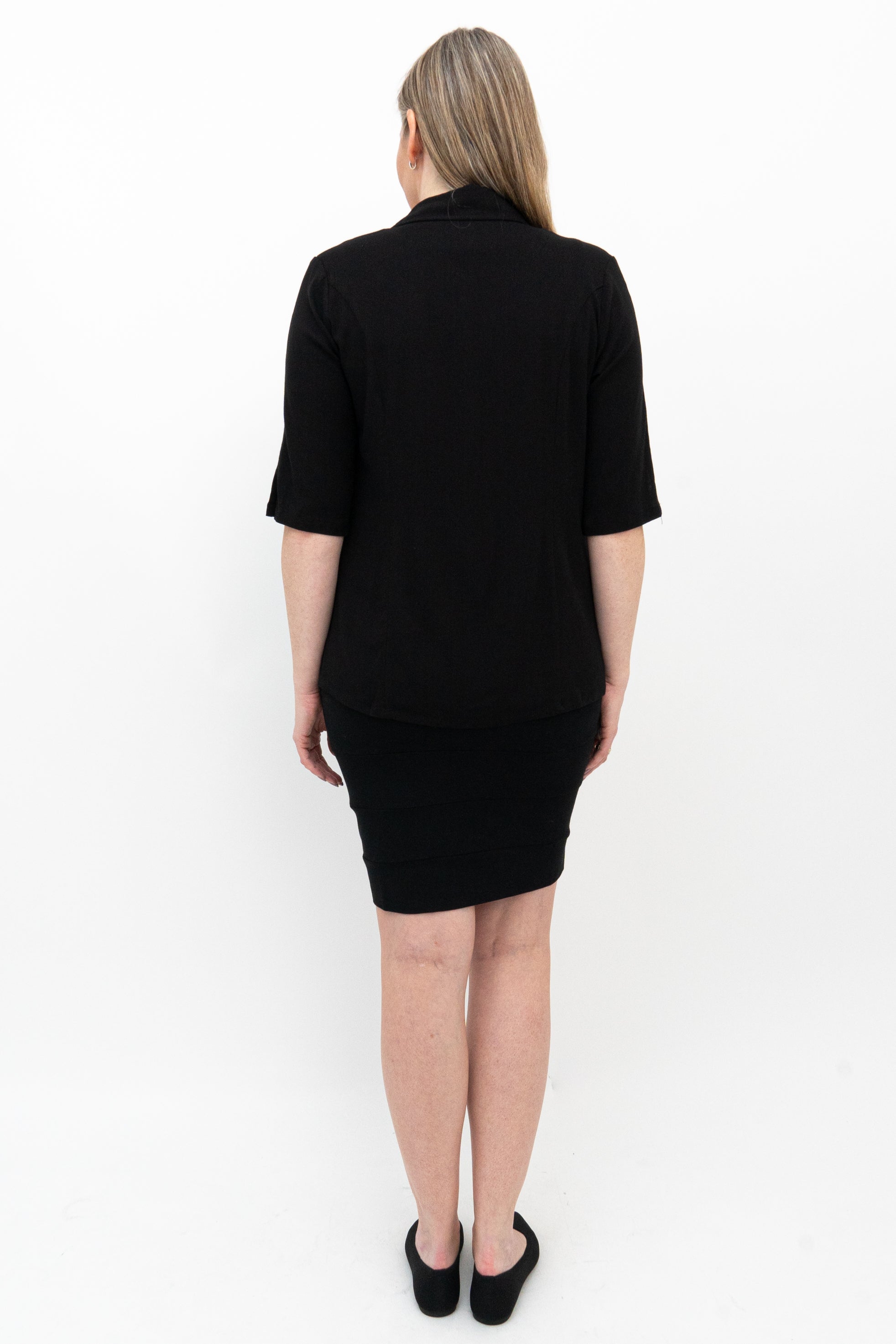 Jonelle Skirt for Women - Soft Bamboo Fabric, Comfortable Black Midi Skirt - Perfect for Office Wear, Casual Outings & Summer Dresses